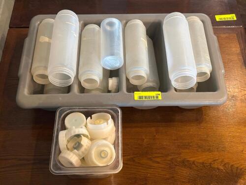 ASSORTED SAUCE CONTAINERS WITH LIDS
