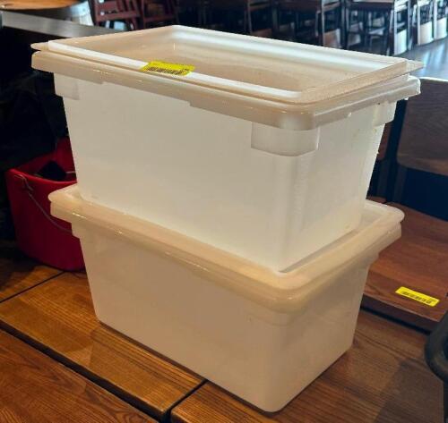 (2) - INGRIDIENT CONTAINERS WITH LIDS