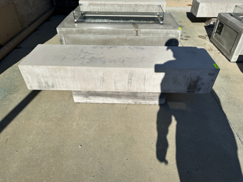 (2) 60" REINFORCED CONCRETE-STYLE BENCH SEATS WITH COMPOSITE BASE