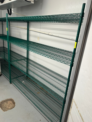 72" X 24" FOUR TIER COATED WIRE RACK.