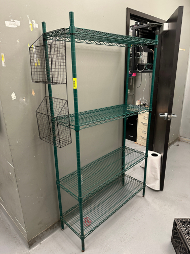 36" X 14" FOUR TIER COATED WIRE RACK.