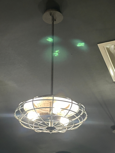(2) INDUSTRIAL STYLE PENDANT LIGHTS.