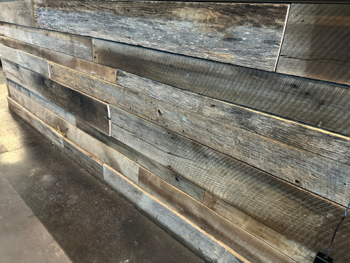 105 SQ FT OF RECLAIMED BARNWOOD-STYLE WALL PANELING