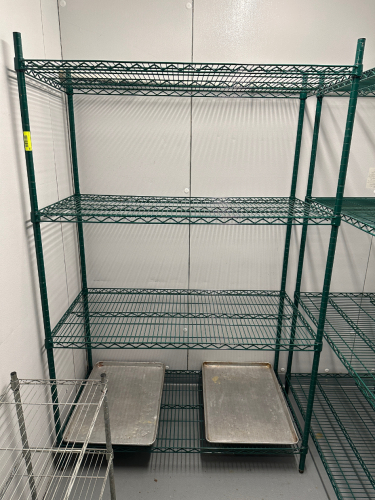 48" X 24" FOUR TIER COATED WIRE RACK.