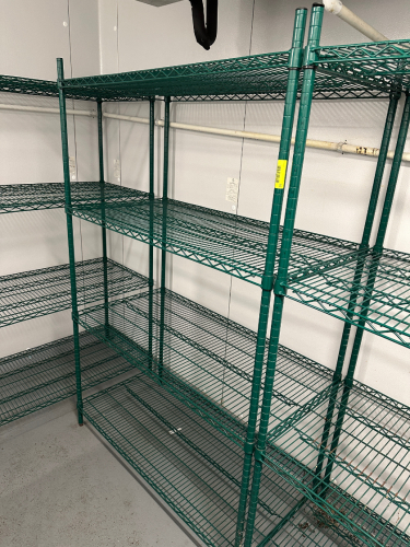 60" X 24" FOUR TIER COATED WIRE RACK.