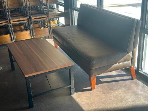 LOVE SEAT AND COFFEE TABLE