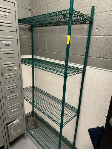 36" X 12" FOUR TIER COATED WIRE RACK.