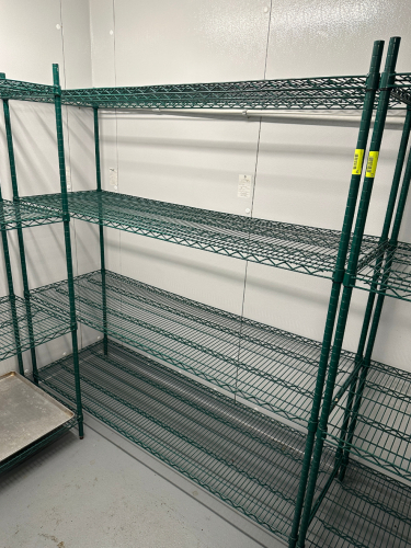 72" X 24" FOUR TIER COATED WIRE RACK.