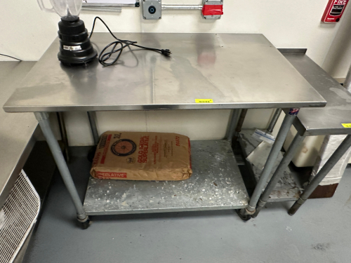 48" X 30" STAINLESS TABLE.