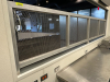 12' X 25" METAL AND MESH SCREEN PARTITION.