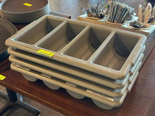 (4) - PLASTIC UTENSIL ORGANIZERS