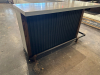 40' X 7' L SHAPED MELAMINE TOP BAR W/ 2" METAL FOOT RAIL. - 6