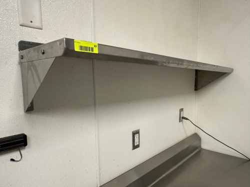 48" X 12" STAINLESS WALL SHELF