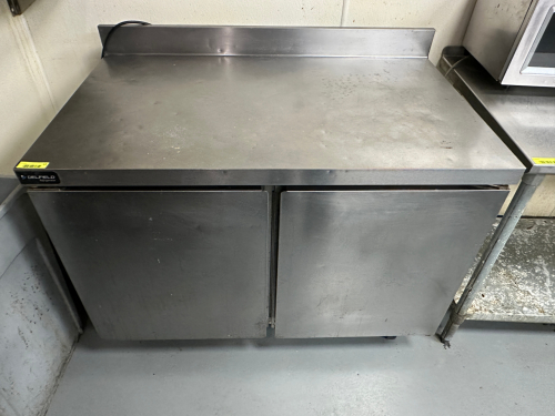 WELBILT 48" WORK TOP COOLER W/ BACK SPLASH