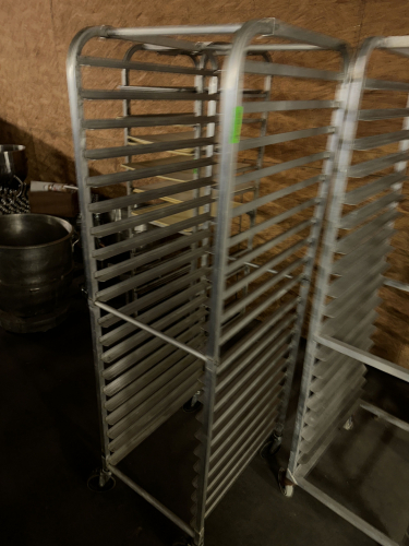 TWENTY PAN ROLL ABOUT TRAY RACK.