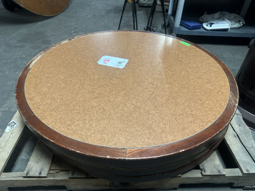 (4) 36" ROUND WOODEN TABLE TOPS