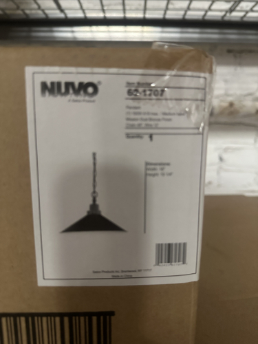 (3) NUVO METAL PENDANT LIGHT FIXTURES W/ SHADES