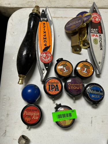 (1) LOT OF ASSORTED TAP HANDLES