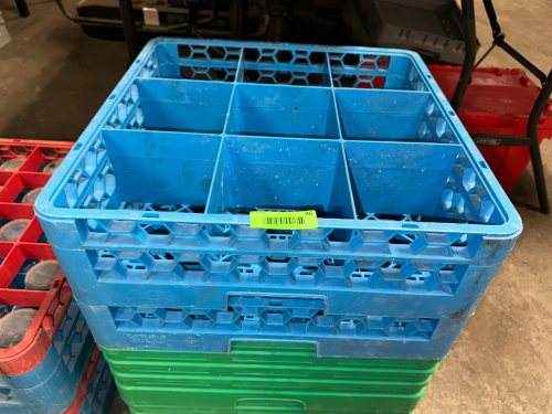 (2) ASSORTED GLASS RACKS