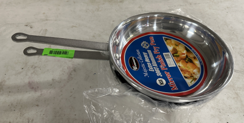 (2) 10" STAINLESS SKILLETS ( NEW )