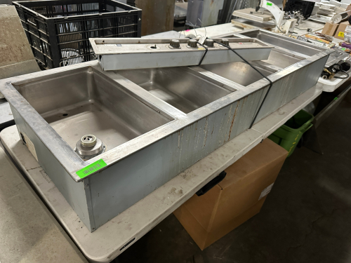 WELLS FOUR WELL DROP IN STEAM TABLE W/ CONTROLLER.