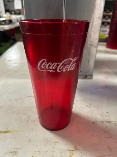 (40) PEPSI RED PLASTIC TUMBLERS.