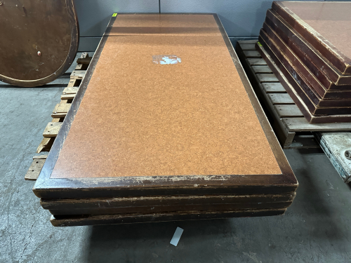 (5) 60" X 30" WOODEN TABLE TOPS.