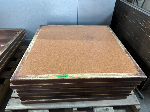 (6) 36" X 36" WOODEN TABLE TOPS.