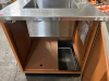 SINGLE WELL STAINLESS PREP SINK AND CABINET. - 4