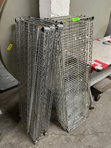(8) 36" X 12" WIRE SHELVING INSERTS.