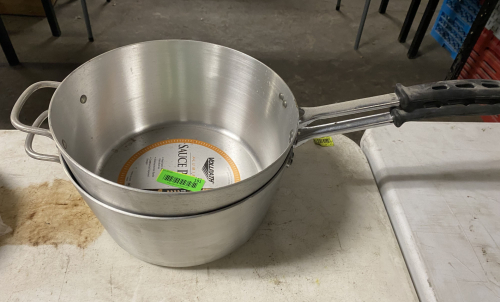 (2) 10" SAUCE POTS ( NEW )
