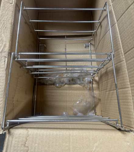 SMALL TWO TIER WALL MOUNTED WIRE RACK