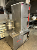 VULCAN COMMERCIAL DOUBLE-COMPARTMENT ELECTRIC CONVECTION STEAMER WITH INTEGRATED STEAM-JACKETED KETTLE. - 2