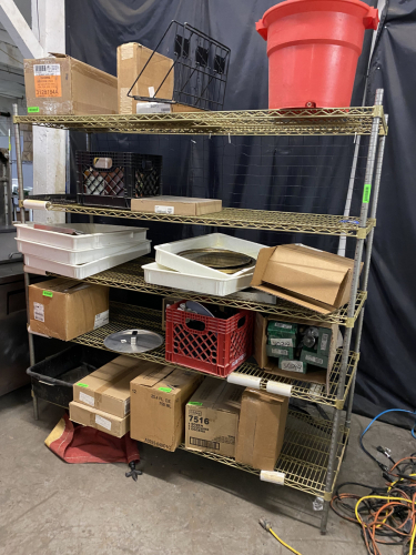 60" X 19" FIVE TIER WIRE RACK.