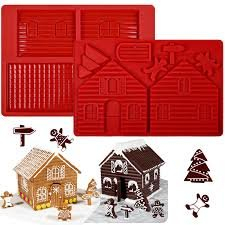 (1) BOX OF APPROX (50) OF SILICONE CHRISTMAS MOLDS