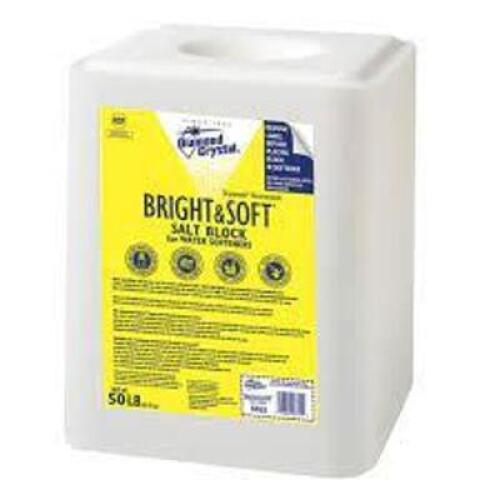 DESCRIPTION: (2) SALT BLOCK FOR WATER SOFTENERS BRAND/MODEL: DIAMOND CRYSTAL RETAIL$: $10.00 EA SIZE: 50 LB EA QTY: 2