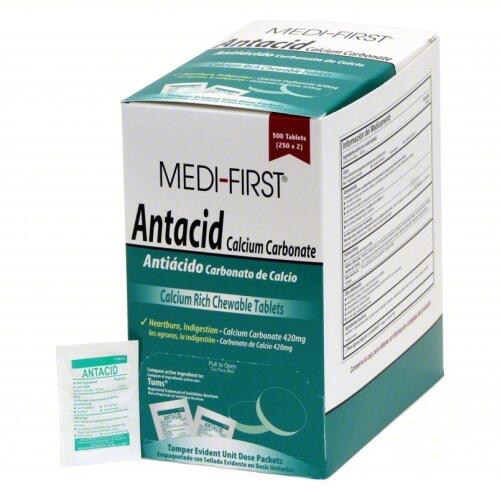 (4) BOXES (500) ANTIACID CHEWABLES