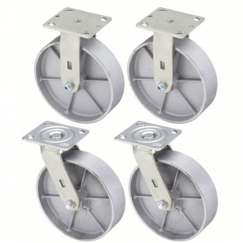 (1) SET OF (4) PLATE CASTER WHEELS
