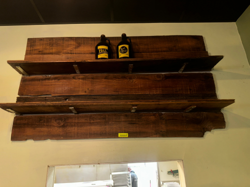(2) 60" X 30" WALL MOUNTED BARN WOOD WALL SHELVES