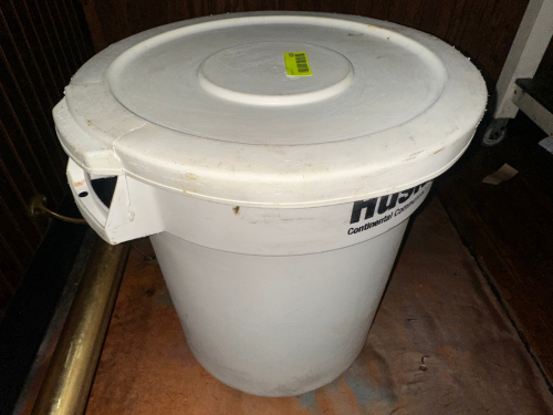 20 GALLON WHITE PLASTIC INGREDIENTS BIN