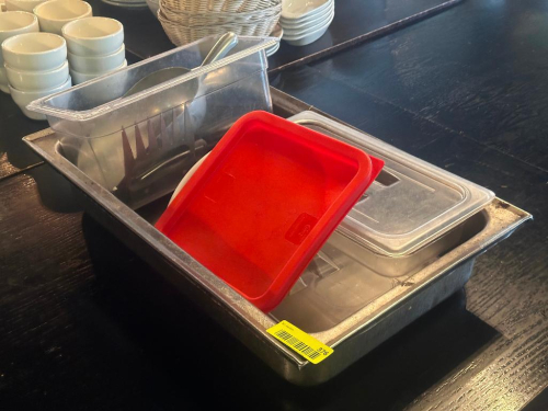 FULL SIZE STAINLESS INSERT W/ CONTENTS - ASSORTED UTENSILS
