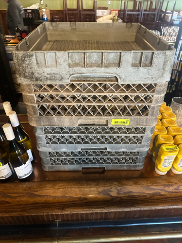 (4) ASSORTED GLASS RACKS