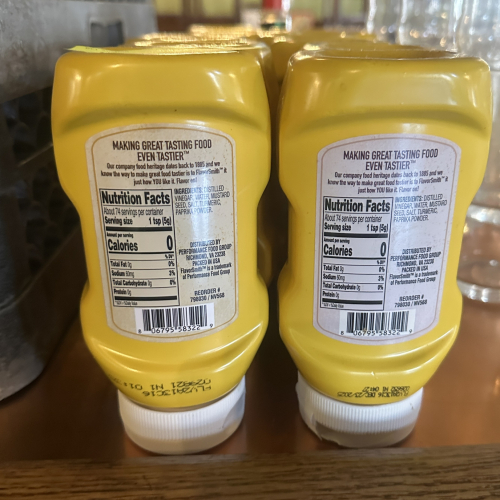 (10) OPEN BOTTLES OF MUSTARD