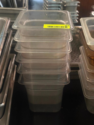 (6) 1/6 PLASTIC INSERTS.
