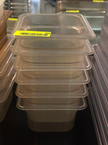 (6) 1/6 PLASTIC INSERTS.