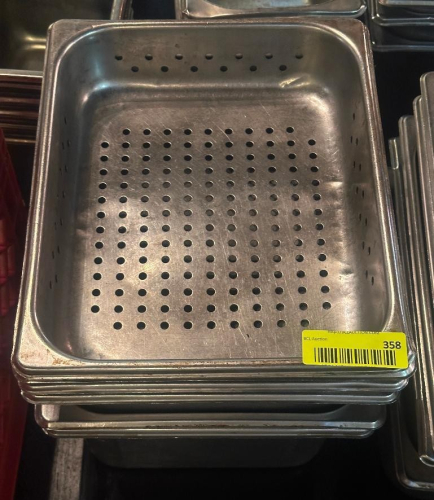 (6) HALF SIZE SLOTTED STAINLESS INSERTS