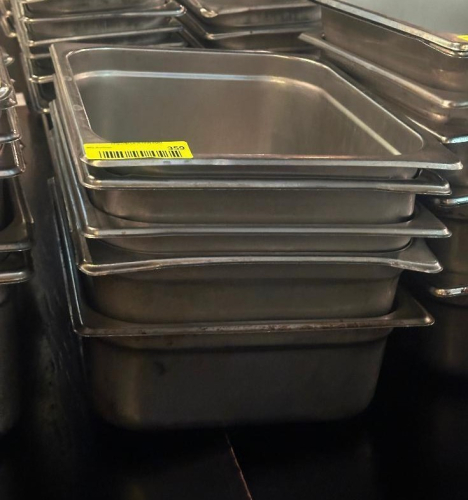 (5) HALF SIZE STAINLESS INSERTS