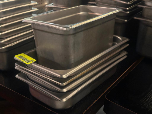 (5) ASSORTED STAINLESS INSERTS