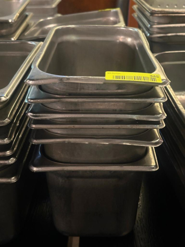 (6) 1/3 SIZE STAINLESS
