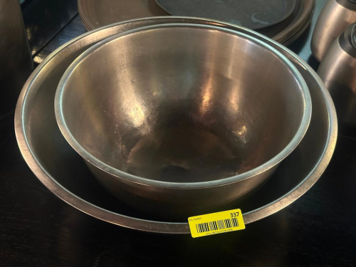 (2) STAINLESS MIXING BOWLS